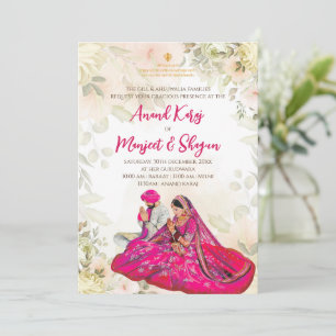 Cartes d'invitation de mariage Sikh & Anand Karaj
