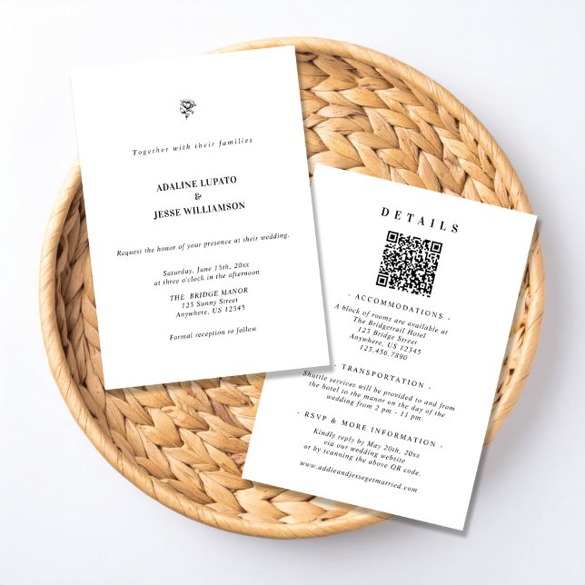 Cartes d'invitation de mariage tout-en-un simpleme (Créateur téléchargé)