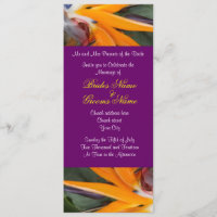 Cartes d'invitation de mariage tropical Passion au
