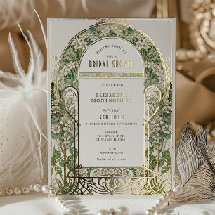 Cartes d'invitation de mariage vintage Art Nouveau