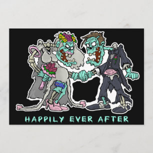 Cartes d'invitation de mariage zombie - "Jusqu'à c