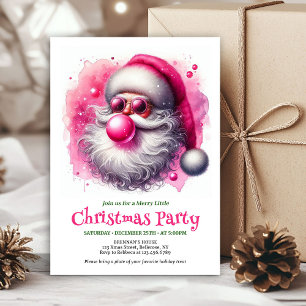 Cartes d'invitation de Noël drôles de lunettes de