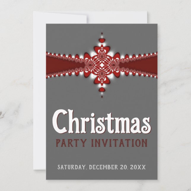 Cartes d'invitation de Noël élégantes pour les bur (Devant)