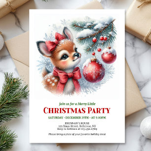 Cartes d'invitation de Noël pour enfants à l'aquar