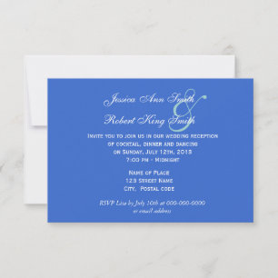 Cartes d'invitation de réception de mariage à fleu