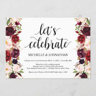 Cartes d'invitation de réception de mariage champê