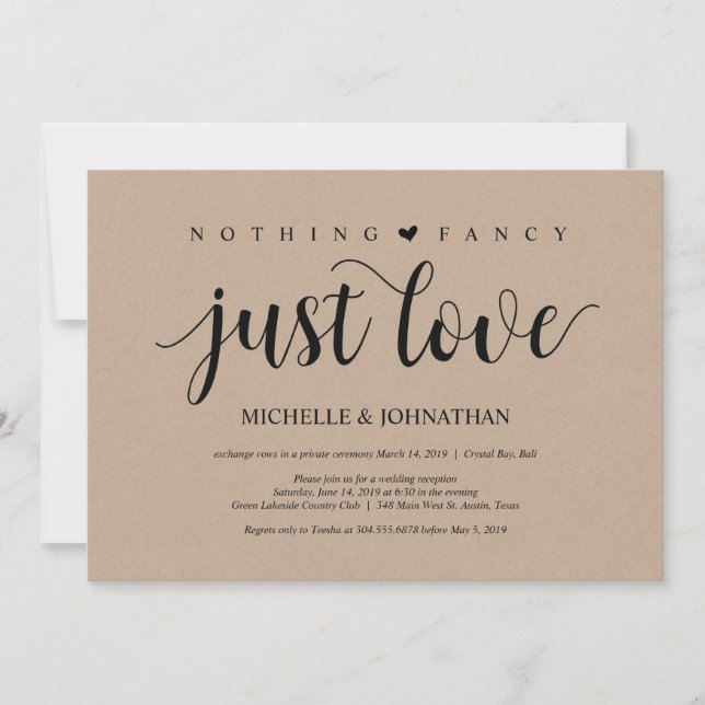 Cartes d'invitation de réception de mariage en fui (Devant)