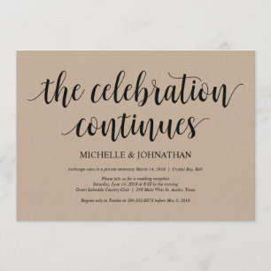 Cartes d'invitation de réception de mariage en fui