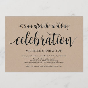 Cartes d'invitation de réception de mariage en fui