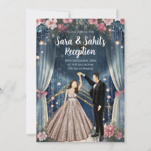 Cartes d'invitation de réception de mariage indien