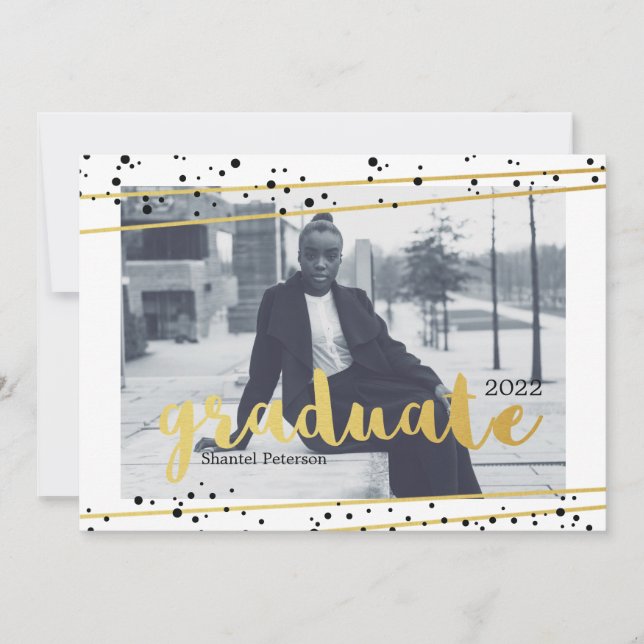 Cartes d'invitation de remise de diplômes moderne  (Devant)