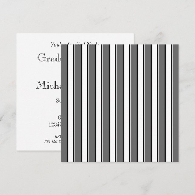 Cartes d'invitation de remise de diplômes personna (Devant / Derrière)