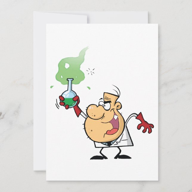 Cartes d'invitation de Scientifique Fou (Devant)