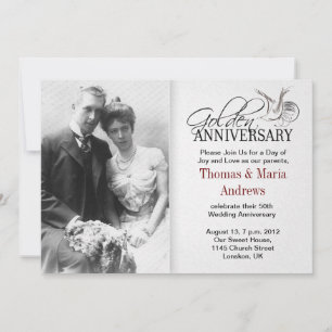 Cartes d'invitation de vieilles photos de mariage 