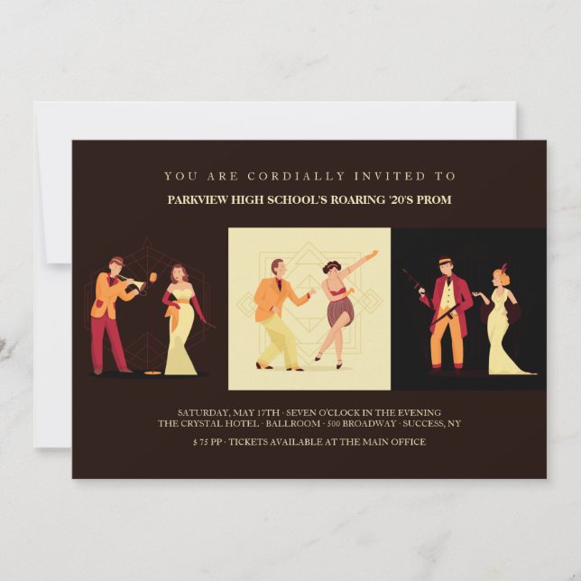 Cartes d'invitation des Années folles (Devant)