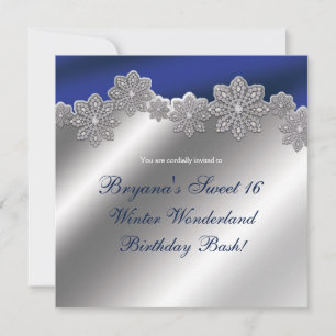Cartes d'invitation d'hiver flocon de neige crista