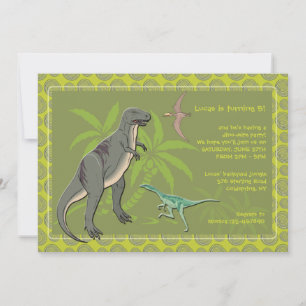 Cartes d'invitation Dinosaures Créatures Préhistor