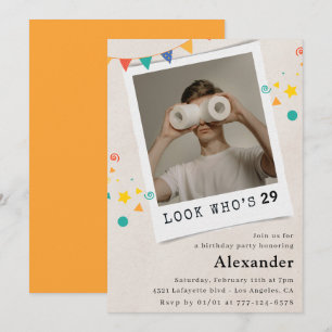 Cartes d'invitation drôles pour 29e anniversaire H