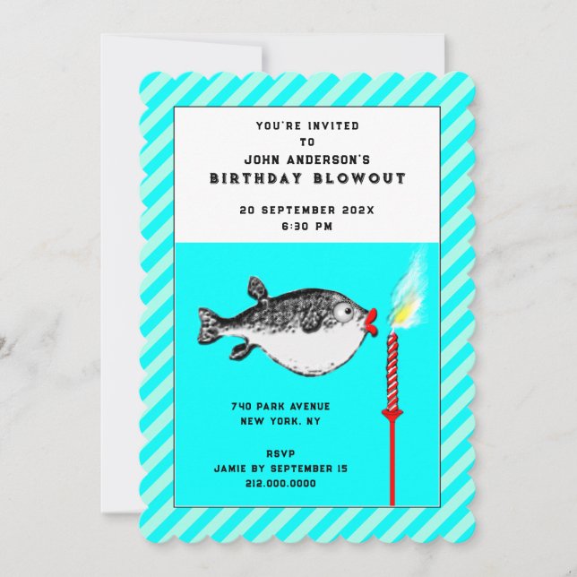 Cartes d'invitation drôles pour anniversaire (Devant)