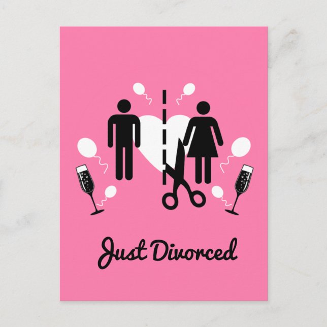 Cartes d'invitation drôles pour une fête de divorc (Devant)