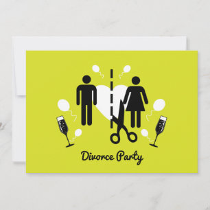 Cartes d'invitation drôles pour une fête de divorc