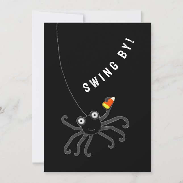 Cartes d'invitation drôles pour une fête d'Hallowe (Devant)