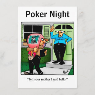 Cartes d'invitation drôles pour une soirée de poke