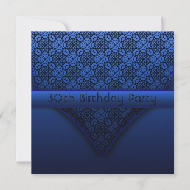 Cartes d'invitation élégantes de fête d'anniversai (Devant)