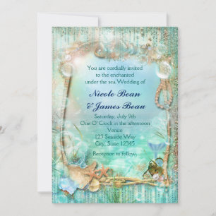 Cartes d'invitation élégantes et enchantées sous l