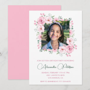 Cartes d'invitation élégantes pour 11 ans Photo Bo