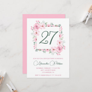 Cartes d'invitation élégantes pour 27ème anniversa