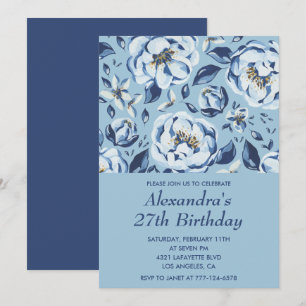 Cartes d'invitation élégantes pour 27ème anniversa