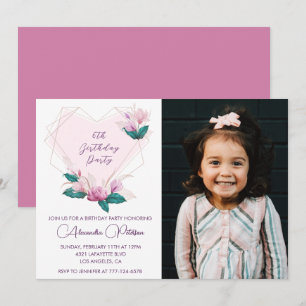 Cartes d'invitation élégantes pour 6ème anniversai