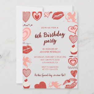 Cartes d'invitation élégantes pour 6ème anniversai
