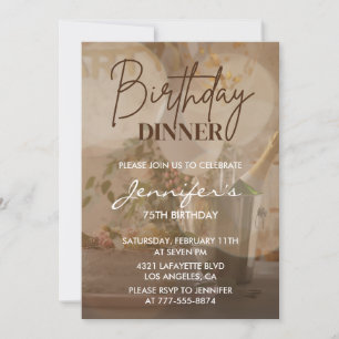 Cartes d'invitation élégantes pour 75e anniversair