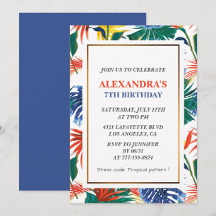 Cartes d'invitation élégantes pour 7ème anniversai