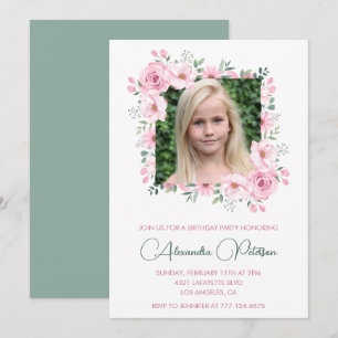 Cartes d'invitation élégantes pour 9ème anniversai