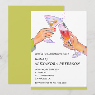 Cartes d'invitation élégantes pour la soirée Frien