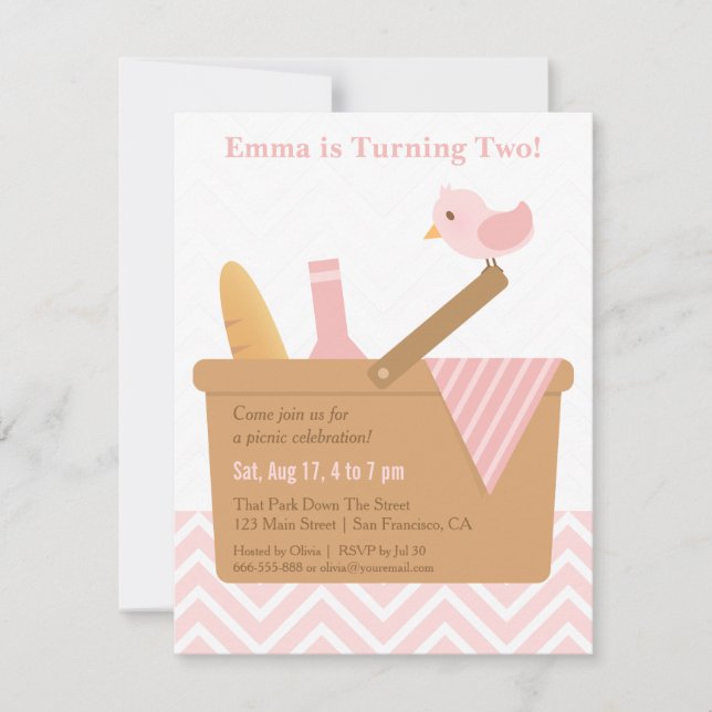 Cartes d'invitation élégantes pour l'anniversaire  (Devant)