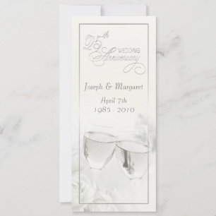 Cartes d'invitation élégantes pour les 25 ans de m