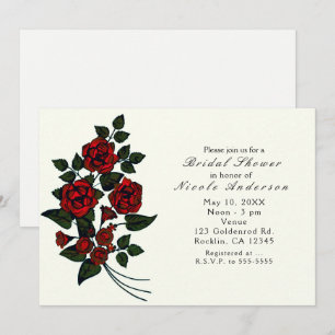 Cartes d'invitation élégantes pour mariage avec fl