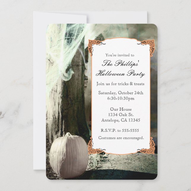 Cartes d'invitation élégantes pour une fête avec p (Devant)