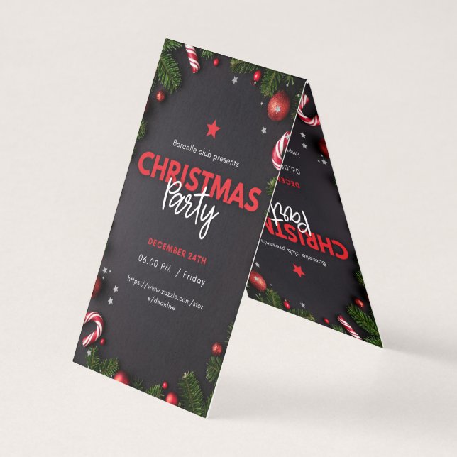 "Cartes d'invitation élégantes pour une fête de No (Back)