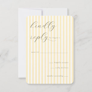 Cartes d'invitation élégantes rayées crème