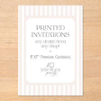 Cartes d'invitation en acrylique personnalisées - 