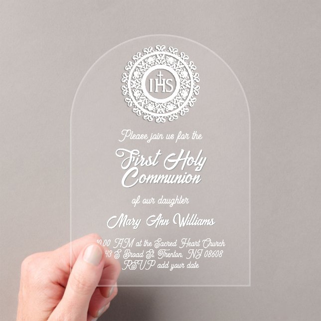 Cartes d'invitation en acrylique pour la première  (In situ (ordinateur de poche))
