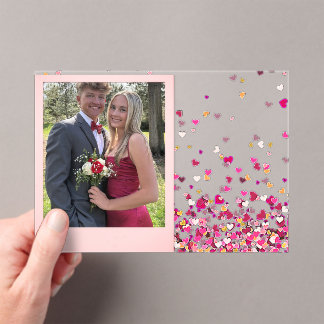 Cartes d'invitation en acrylique pour la Saint-Val