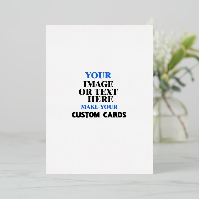 Cartes d'invitation en feuille personnalisées - Cr (Debout devant)