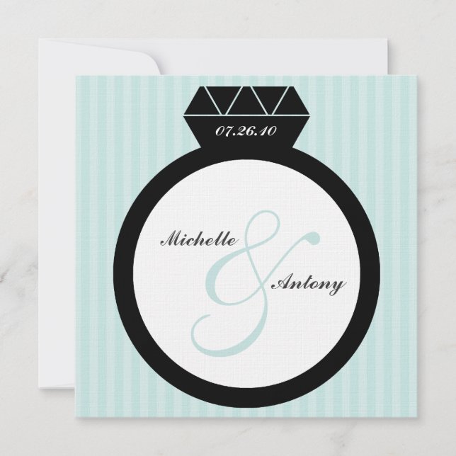 Cartes d'invitation Enregistrement de la bague de  (Devant)
