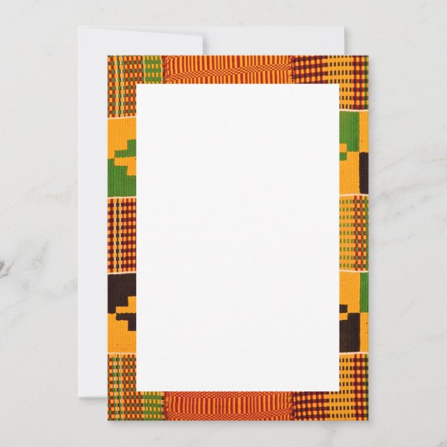 Cartes d'invitation et faire-part à motifs africai (Devant)